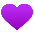 purple heart on platform JoyPixels