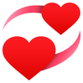 revolving hearts on platform JoyPixels