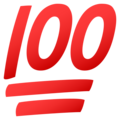 100 on platform JoyPixels