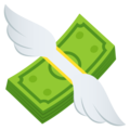 money with wings on platform JoyPixels