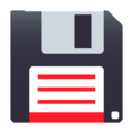 floppy disk on platform JoyPixels