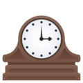 mantelpiece clock on platform JoyPixels