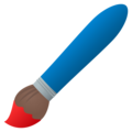 lower left paintbrush on platform JoyPixels