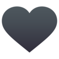 black heart on platform JoyPixels