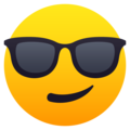 Smiling Face with Sunglasses Emoji on platform JoyPixels