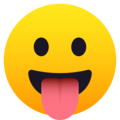 stuck out tongue on platform JoyPixels