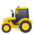tractor on platform JoyPixels