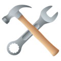 hammer and wrench on platform JoyPixels