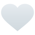 white heart on platform JoyPixels