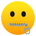zipper mouth face on platform JoyPixels