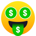 money mouth face on platform JoyPixels