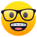 nerd face on platform JoyPixels