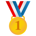 first place medal on platform JoyPixels