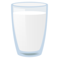 glass of milk on platform JoyPixels