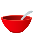 bowl with spoon on platform JoyPixels