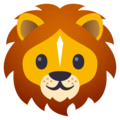 lion face on platform JoyPixels