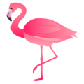 flamingo on platform JoyPixels