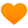 orange heart on platform JoyPixels