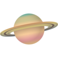 ringed planet on platform JoyPixels