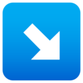 down-right arrow on platform JoyPixels