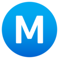 circled M on platform JoyPixels