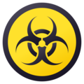 biohazard sign on platform JoyPixels