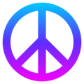 peace symbol on platform JoyPixels