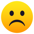 frowning face on platform JoyPixels