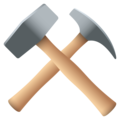 hammer and pick on platform JoyPixels