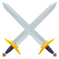 crossed swords on platform JoyPixels