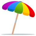 umbrella on ground on platform JoyPixels
