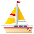 sailboat on platform JoyPixels