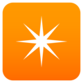 eight-pointed star on platform JoyPixels
