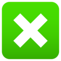cross mark button on platform JoyPixels