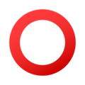 hollow red circle on platform JoyPixels