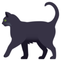 black cat on platform JoyPixels