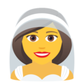 woman with veil on platform JoyPixels