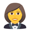 woman in tuxedo on platform JoyPixels
