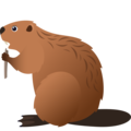 beaver on platform JoyPixels