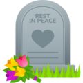 headstone on platform JoyPixels