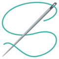 sewing needle on platform JoyPixels