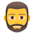 man: beard on platform JoyPixels