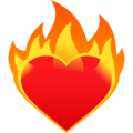 heart on fire on platform JoyPixels
