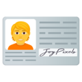 identification card on platform JoyPixels