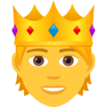 person with crown on platform JoyPixels