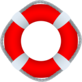 ring buoy on platform JoyPixels