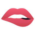 biting lip on platform JoyPixels