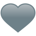 grey heart on platform JoyPixels