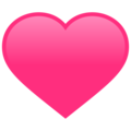 pink heart on platform JoyPixels