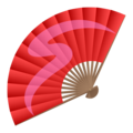 folding hand fan on platform JoyPixels
